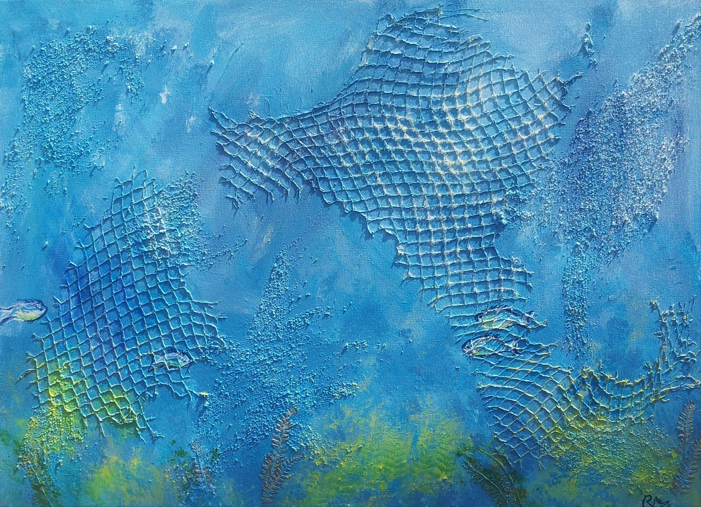 Im Netz - 50x70cm